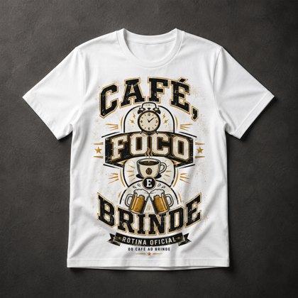 Camiseta Café e Cerveja