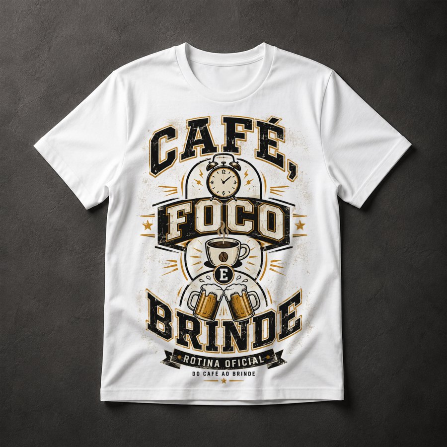 Camiseta Café e Cerveja