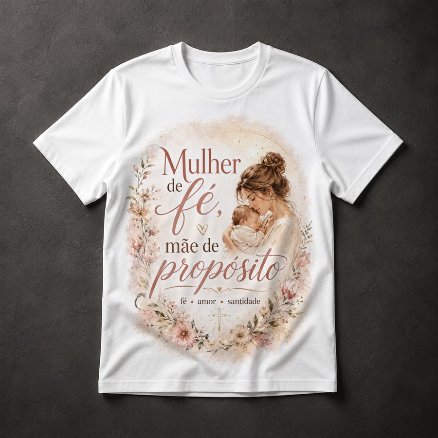 Camiseta Fé e Maternidade