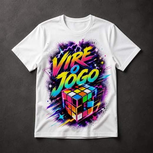 Camiseta Cubo Mágico Retrô